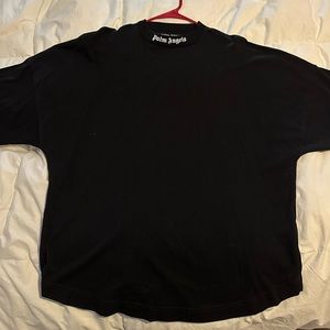 Authentic Palm Angels Mock neck tee Oversized Mens Black & White